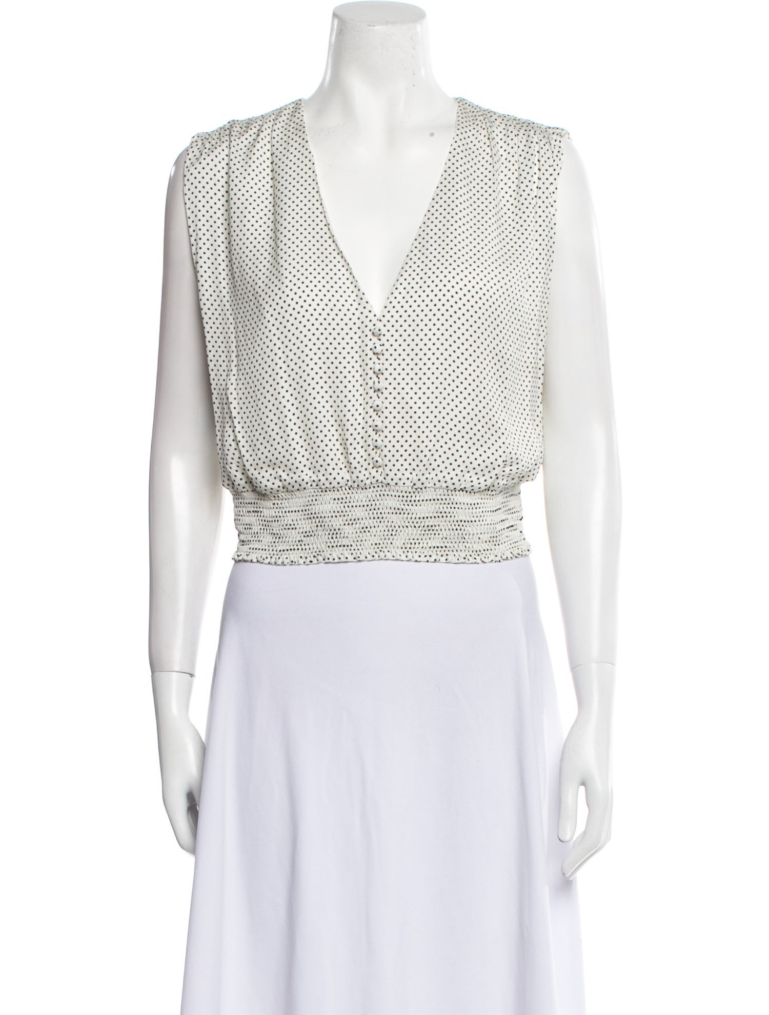 Alice + Olivia Printed V-Neck Crop Top