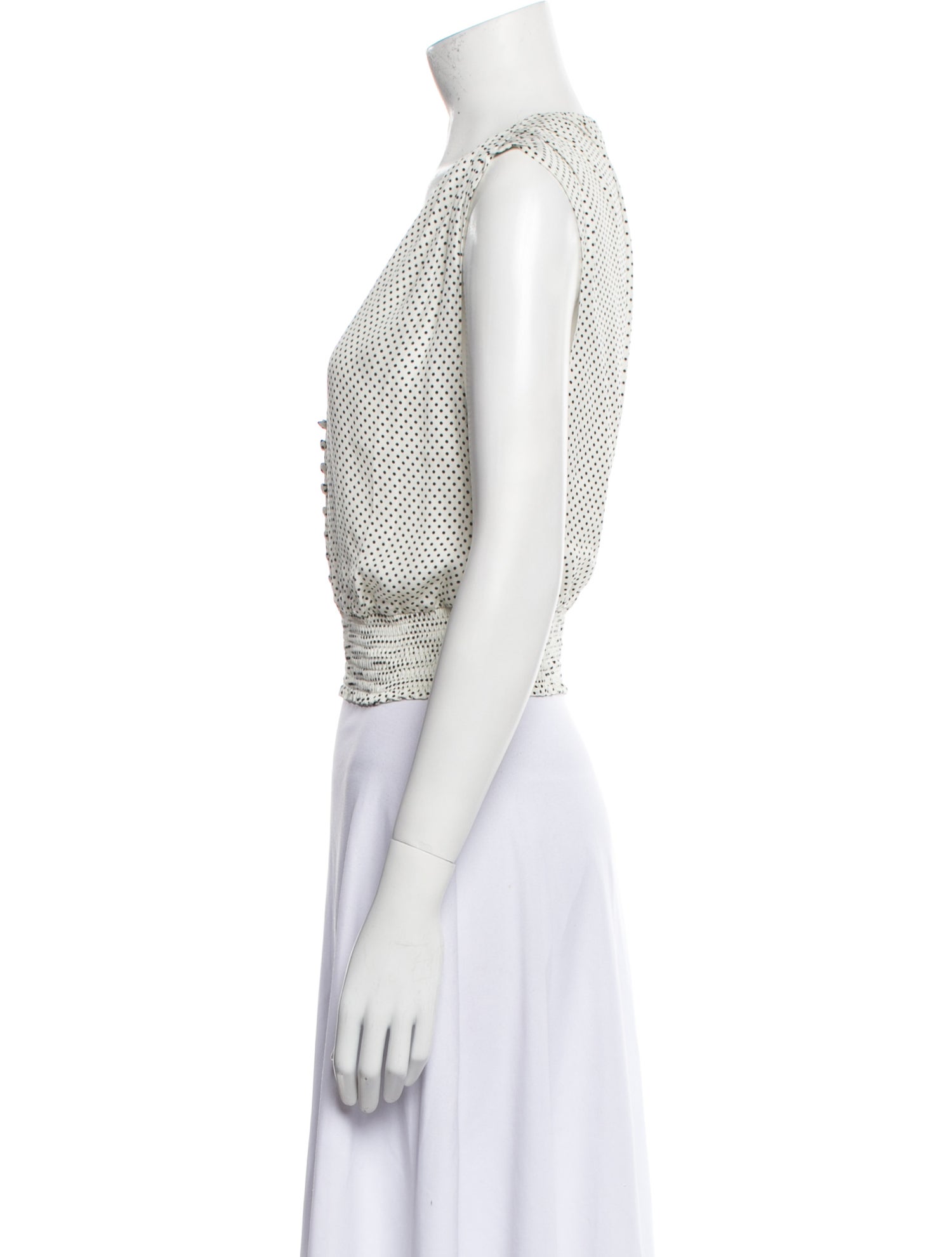 Alice + Olivia Printed V-Neck Crop Top