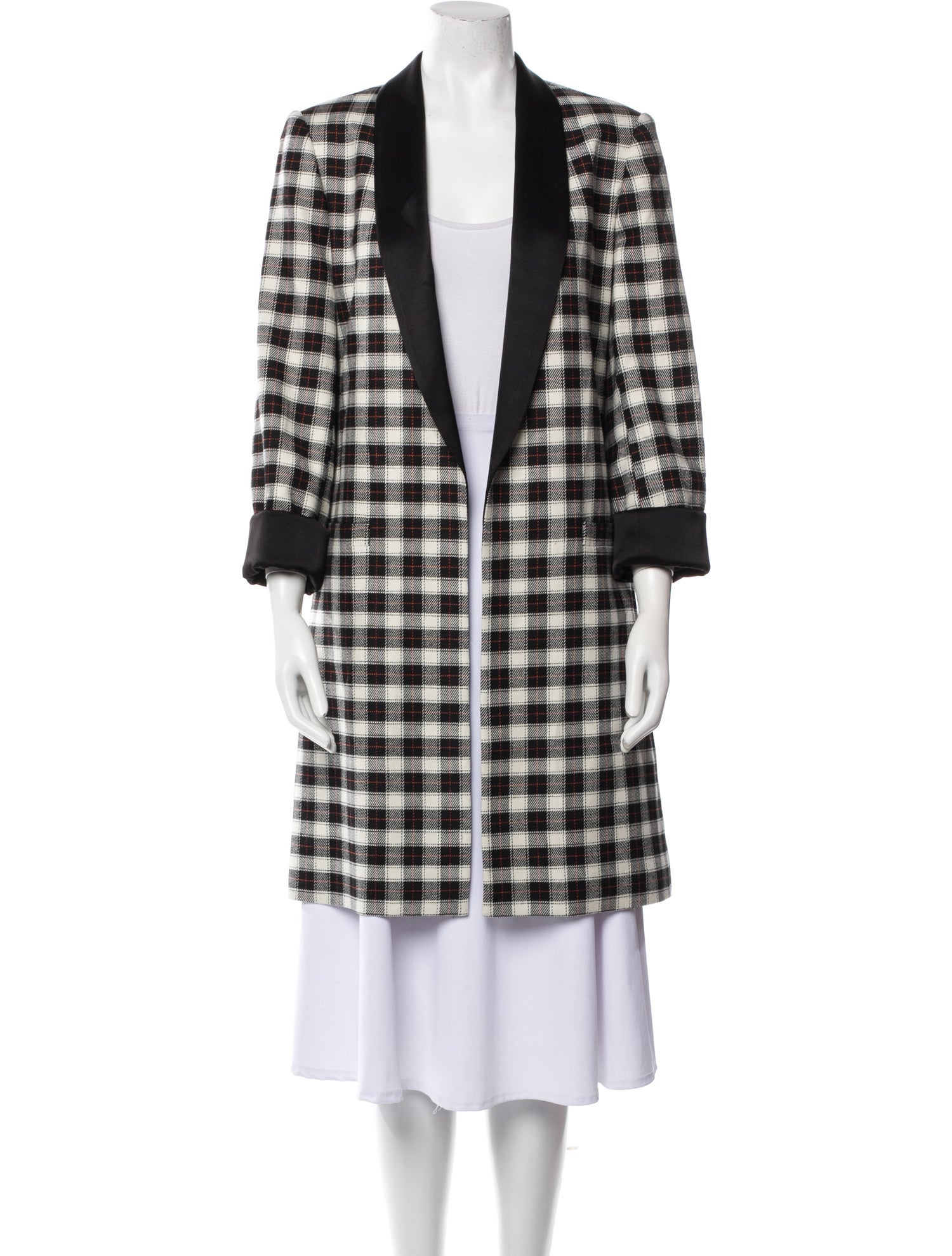Alice + Olivia Plaid Print Coat
