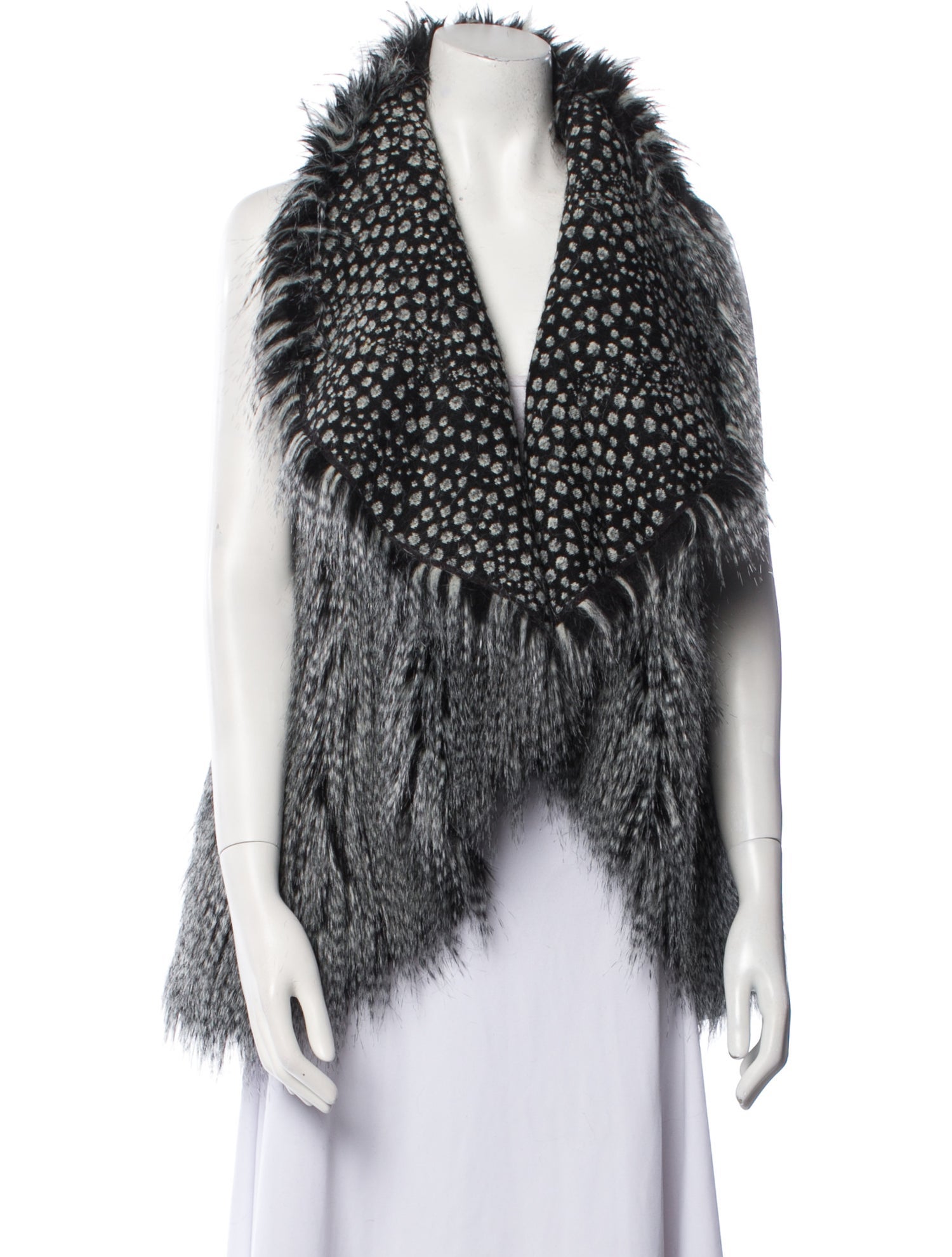 Alice + Olivia Faux Fur Animal Print Vest