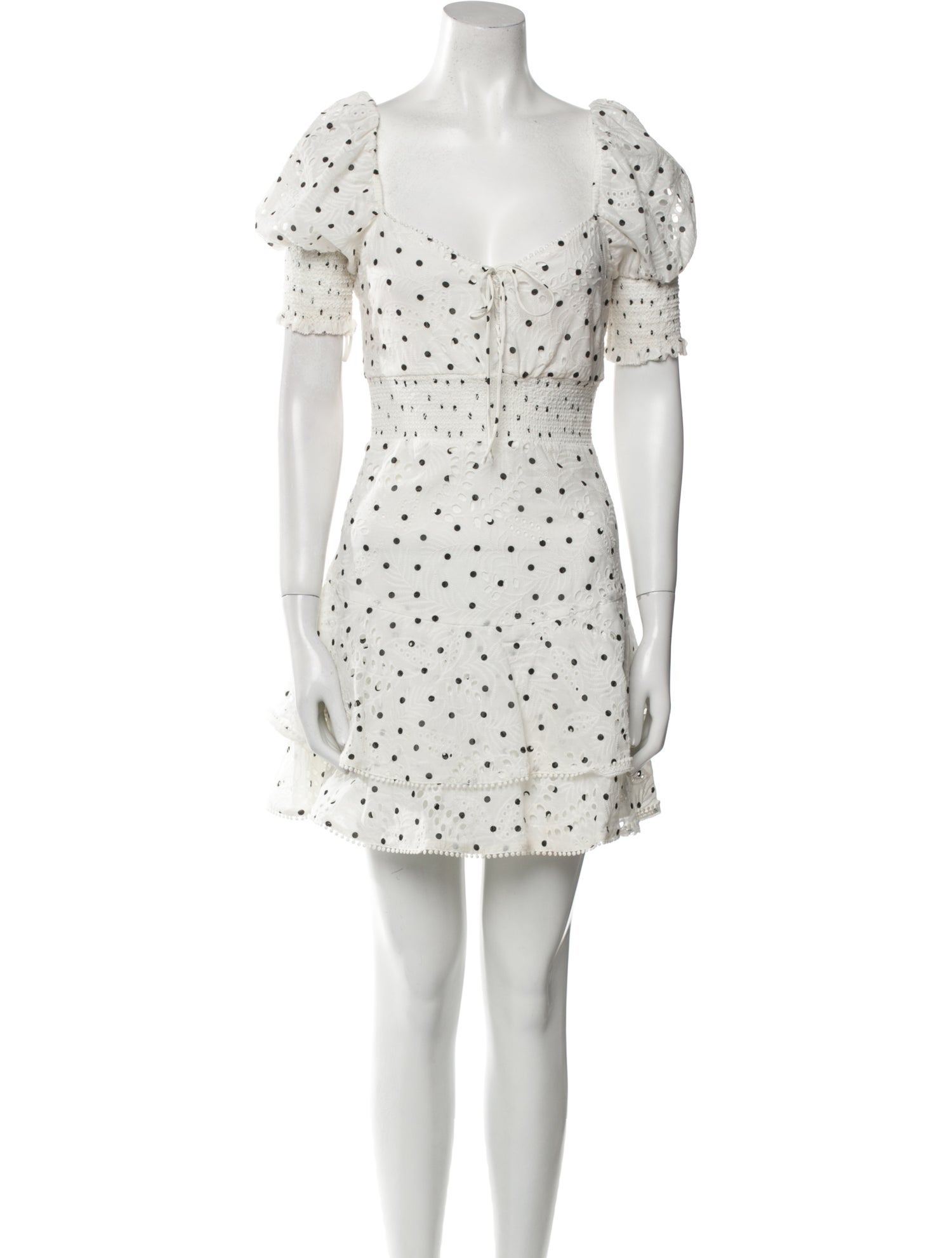 Alice + Olivia Polka Dot Print Mini Dress
