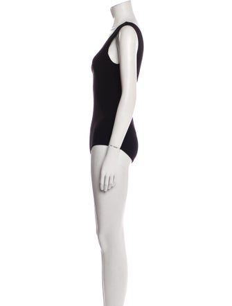 Alice + Olivia Plunge Neckline Sleeveless Bodysuit