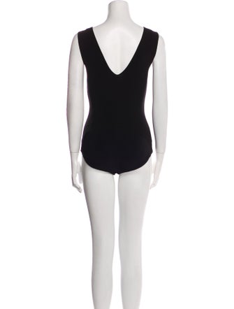Alice + Olivia Plunge Neckline Sleeveless Bodysuit