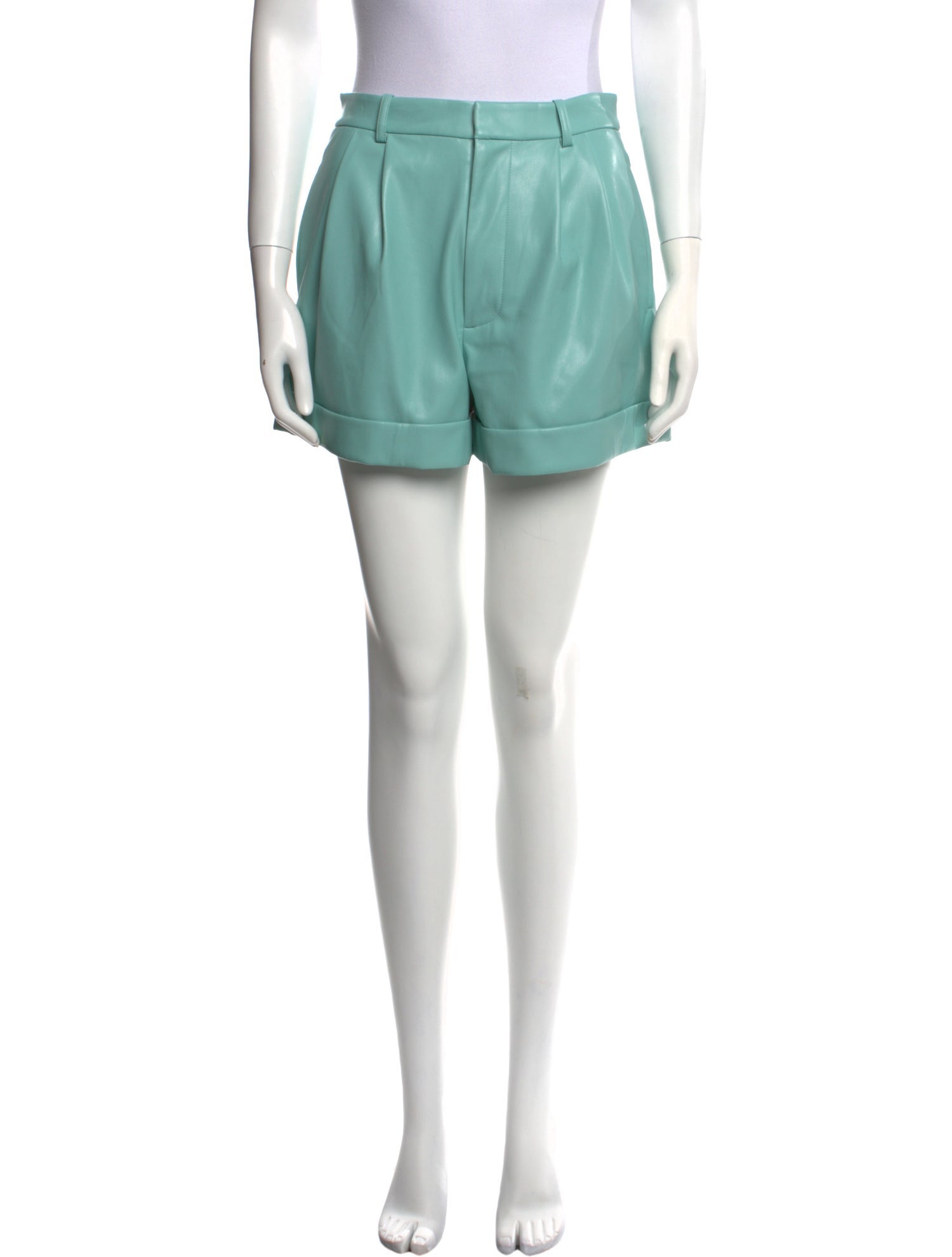 Alice + Olivia Faux Leather Mini Shorts