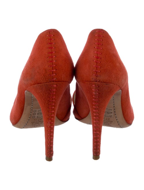 Alice + Olivia Suede Whipstitch Trim Pumps