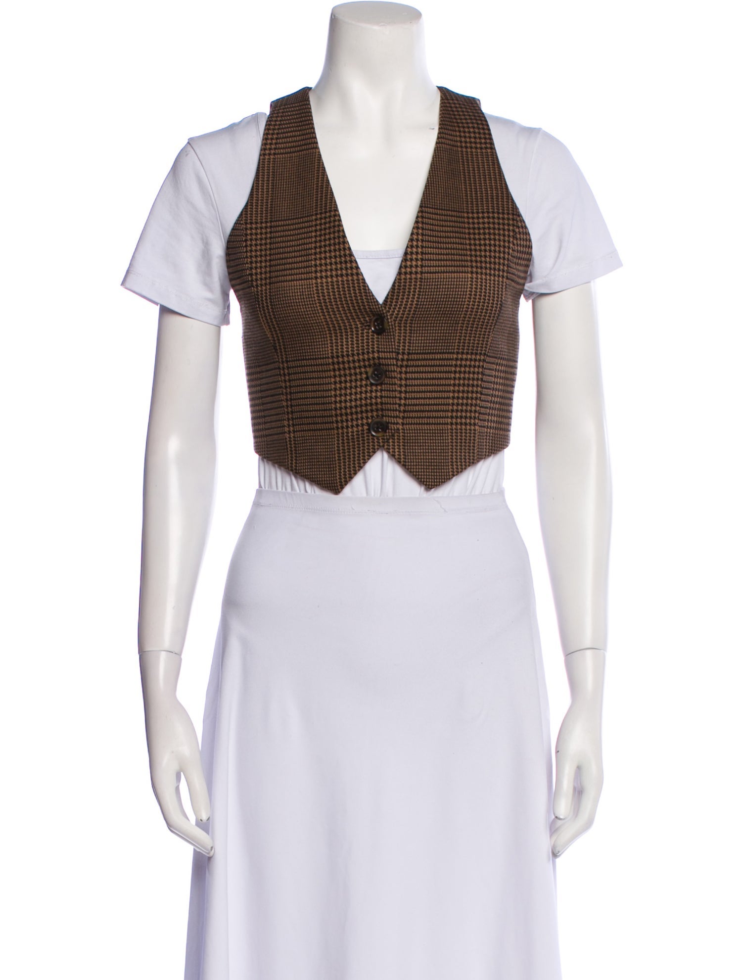 Alice + Olivia Houndstooth Print Vest w/ Tags