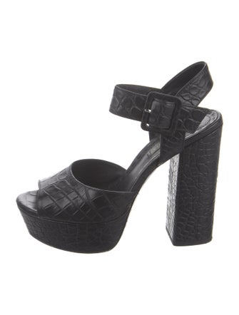 Alice + Olivia Leather Slingback Sandals