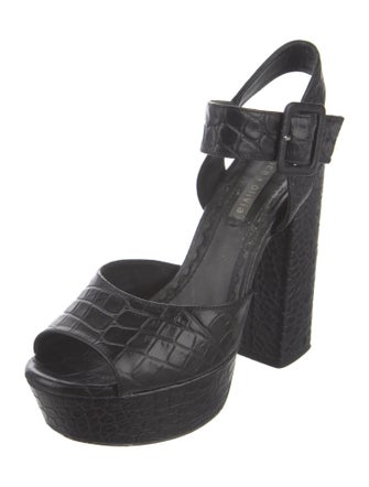 Alice + Olivia Leather Slingback Sandals