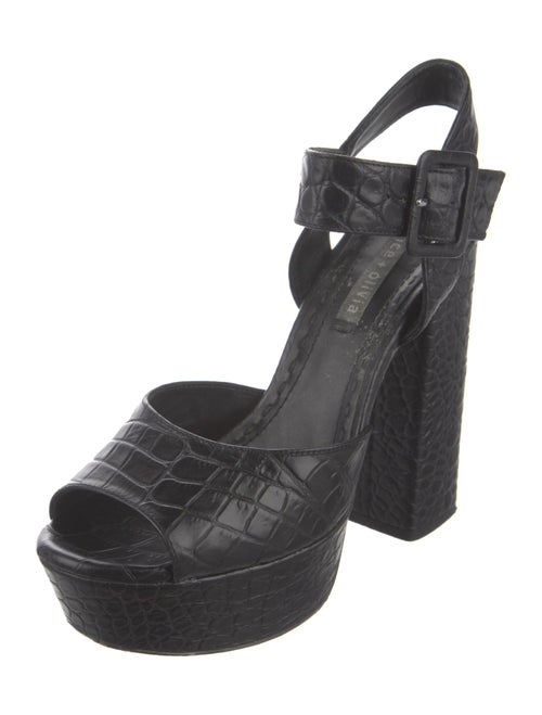 Alice + Olivia Leather Slingback Sandals