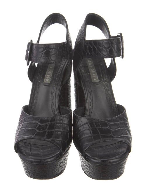 Alice + Olivia Leather Slingback Sandals