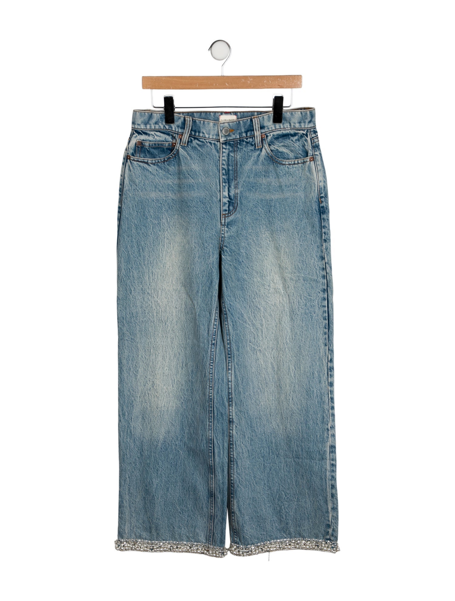 Alice + Olivia High-Rise Wide Leg Jeans