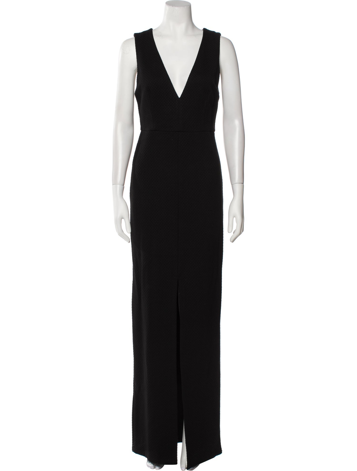 Alice + Olivia Plunge Neckline Long Dress