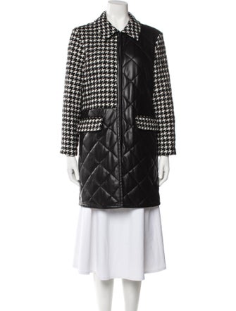 Alice + Olivia Houndstooth Print Coat