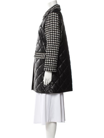 Alice + Olivia Houndstooth Print Coat