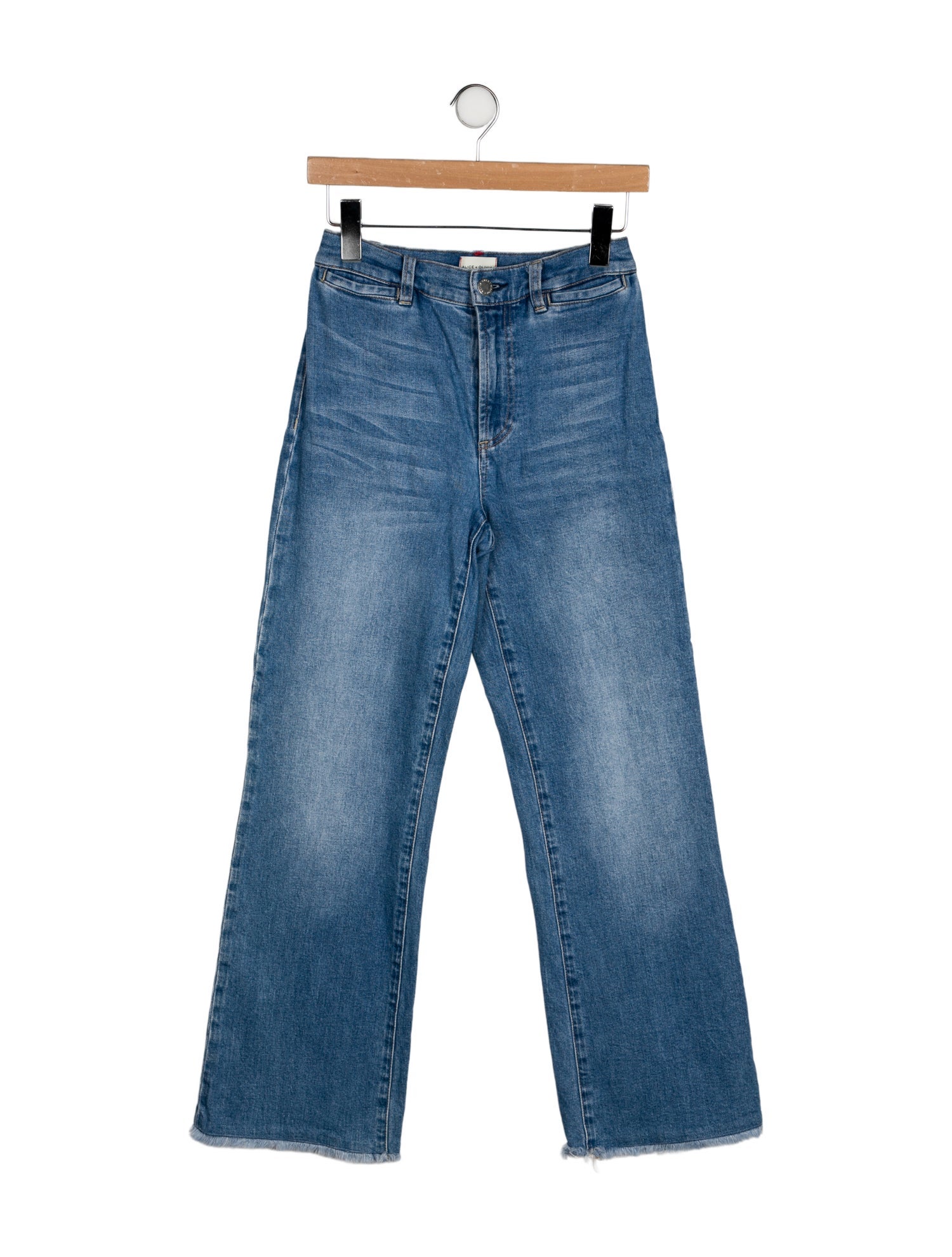 Alice + Olivia Mid-Rise Wide Leg Jeans