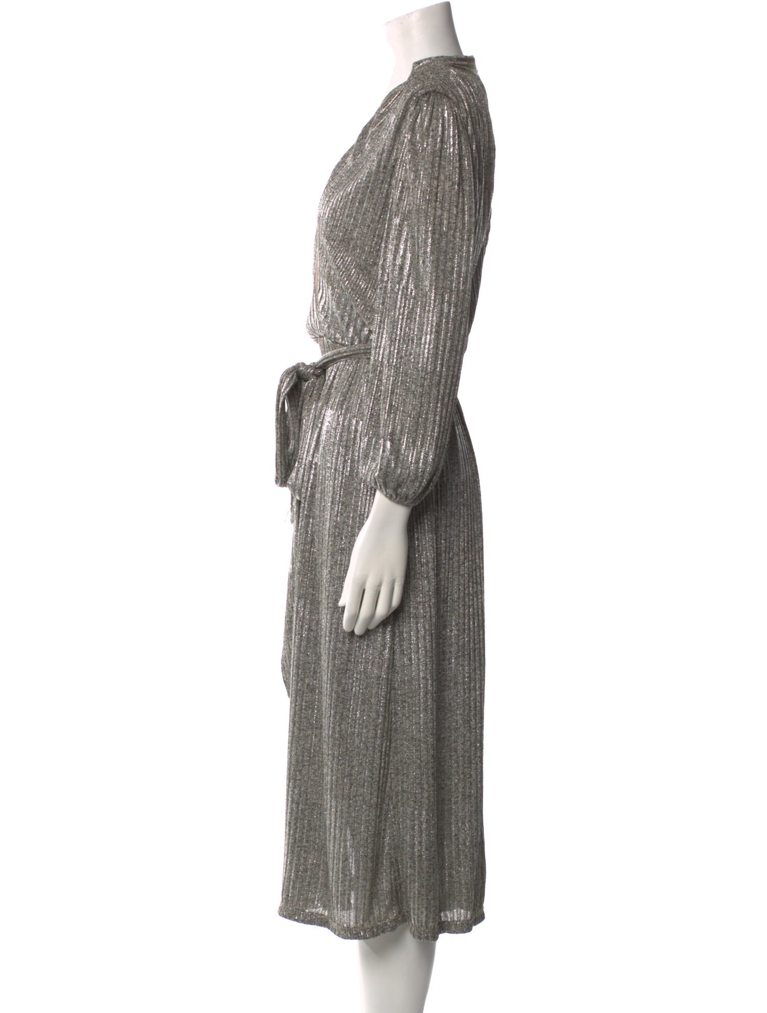 Alice + Olivia Plunge Neckline Midi Length Dress