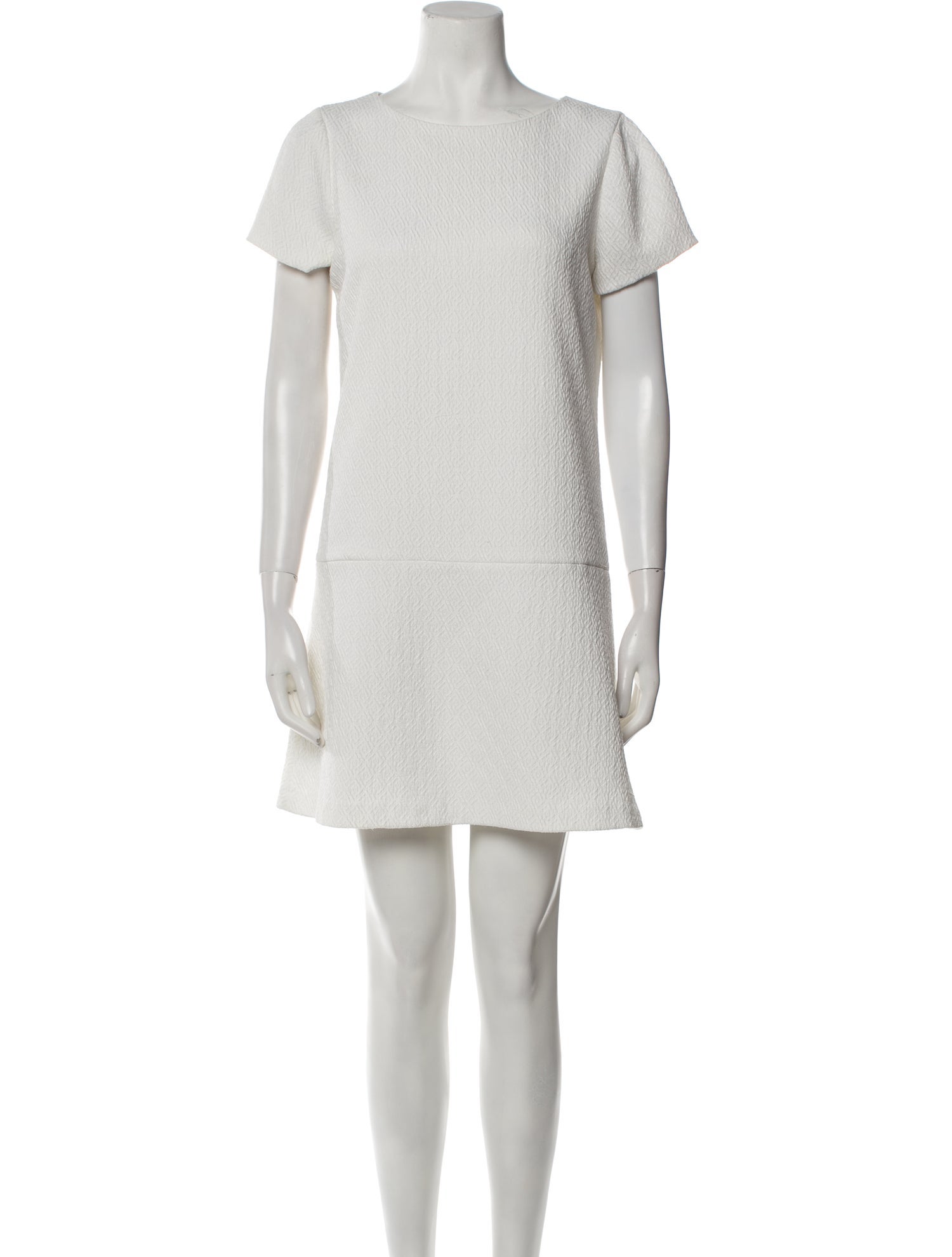 Alice + Olivia Bateau Neckline Mini Dress