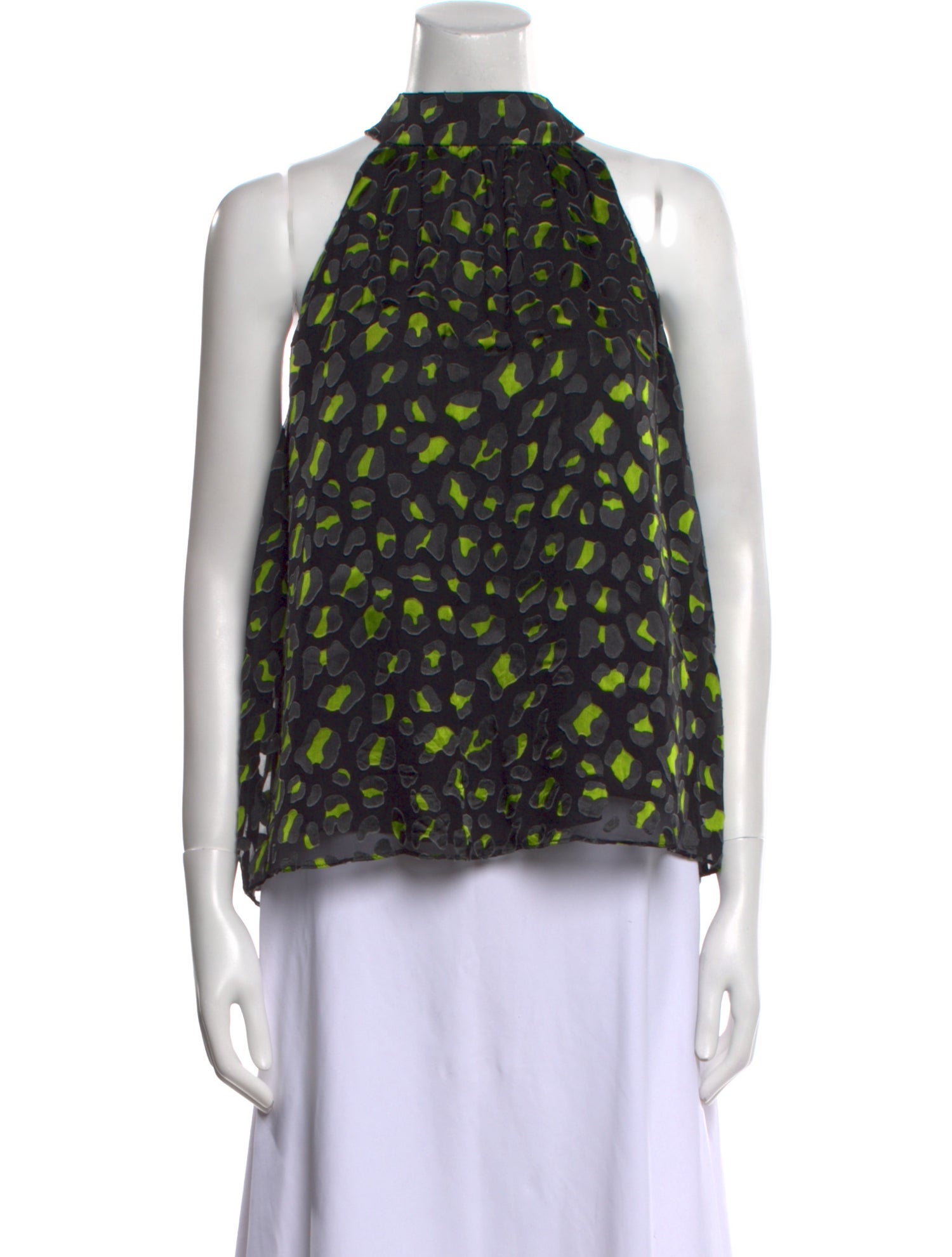 Alice + Olivia Printed Halterneck Blouse