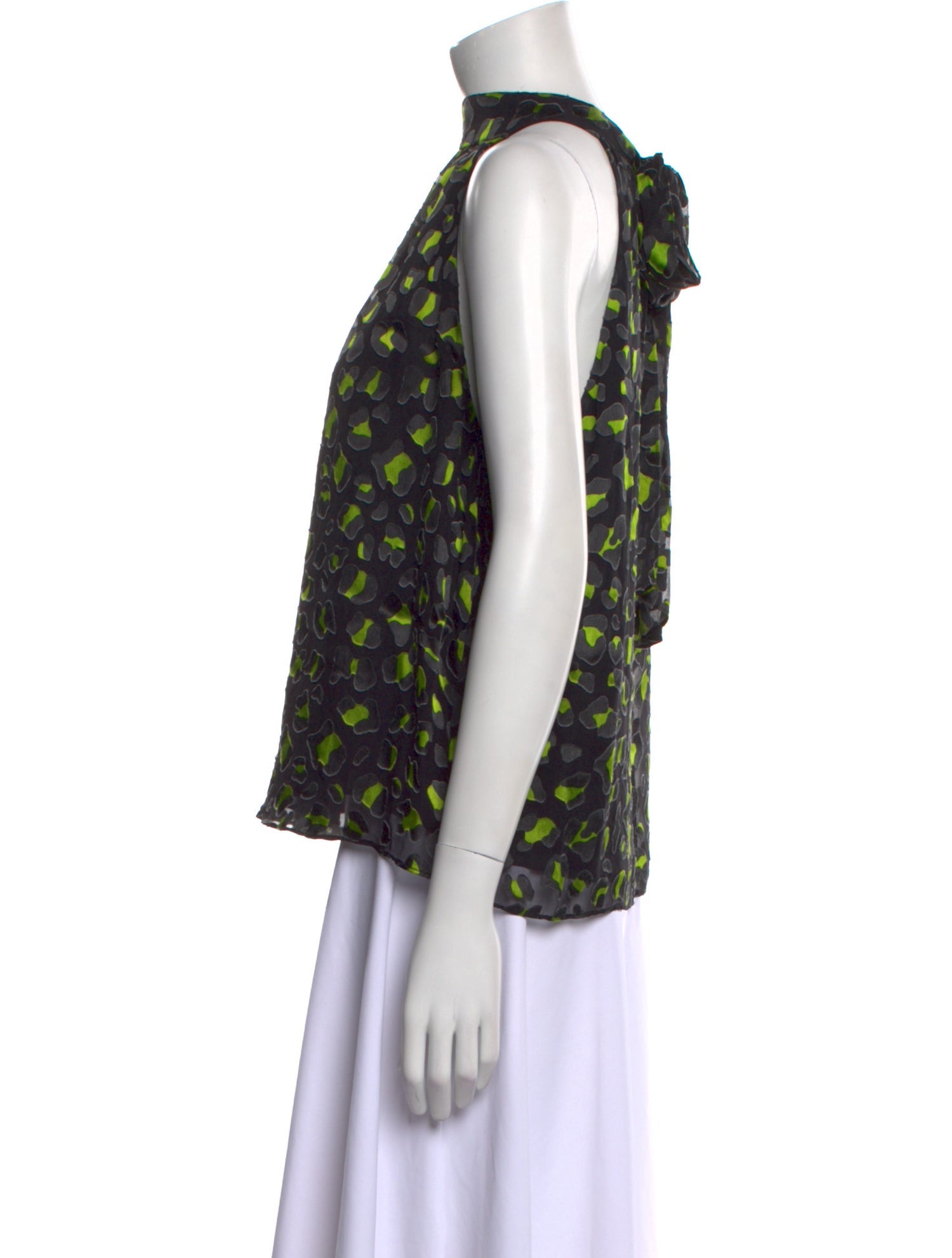 Alice + Olivia Printed Halterneck Blouse