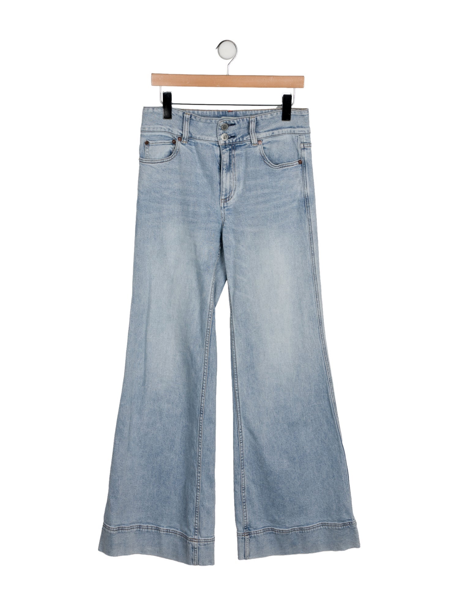 Alice + Olivia Mid-Rise Wide Leg Jeans