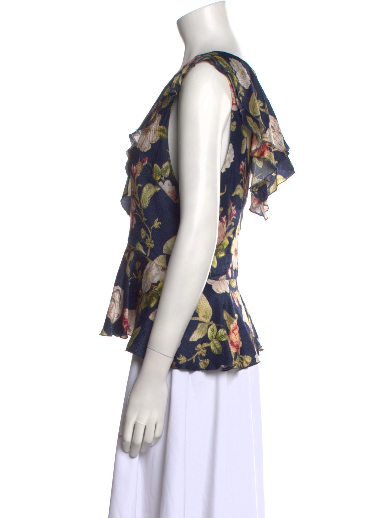 Alice + Olivia Silk Floral Print Blouse