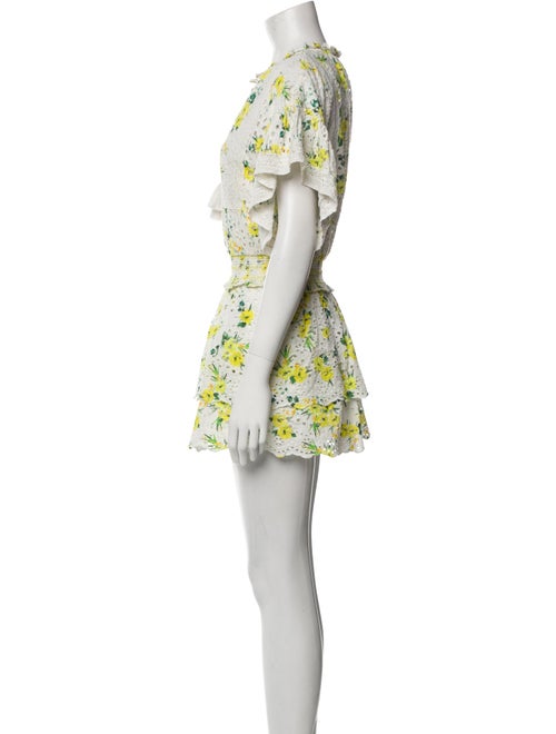 Alice + Olivia Lace Pattern Eyelet Trim Skirt Set