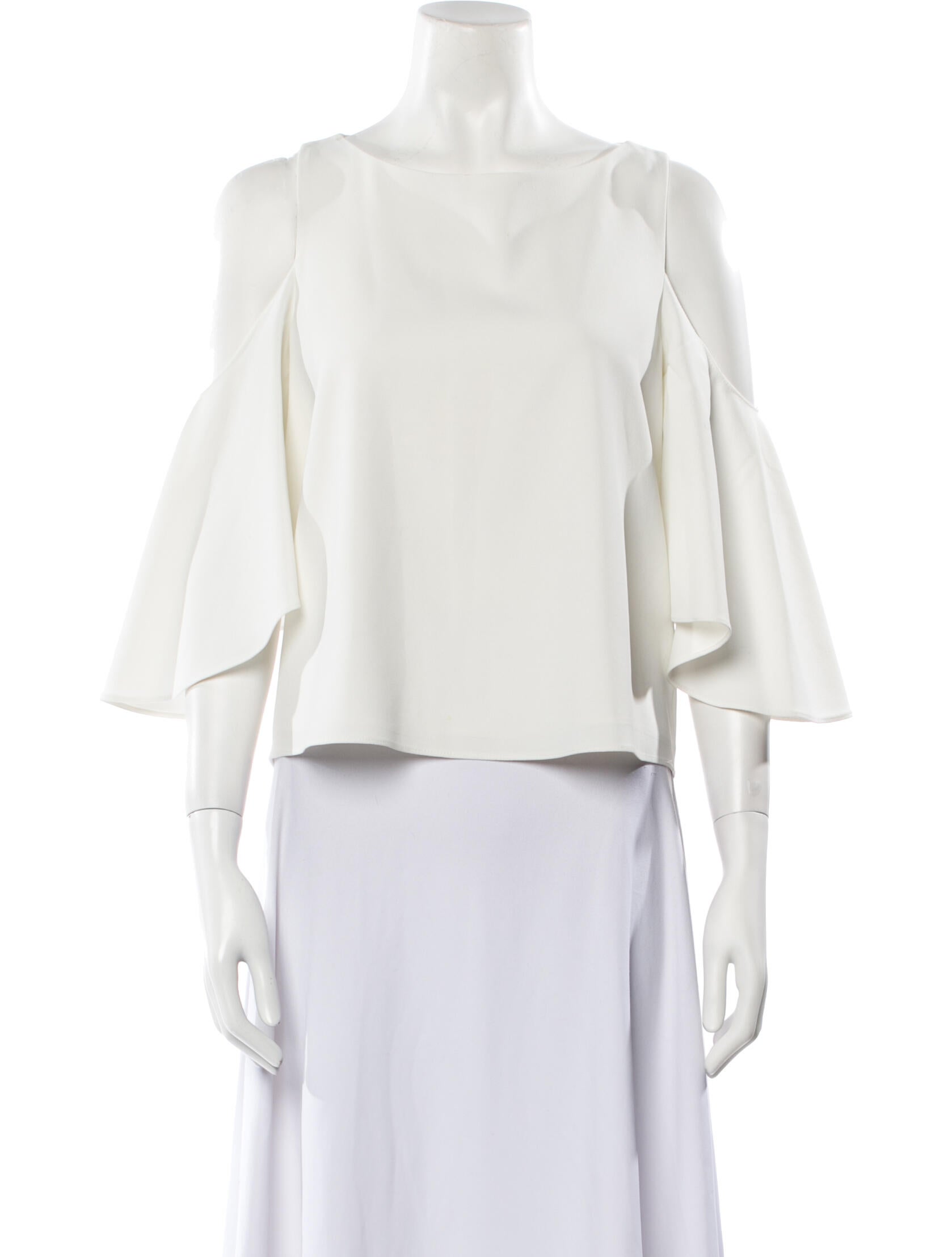Alice + Olivia Bateau Neckline Three-Quarter Sleeve Blouse