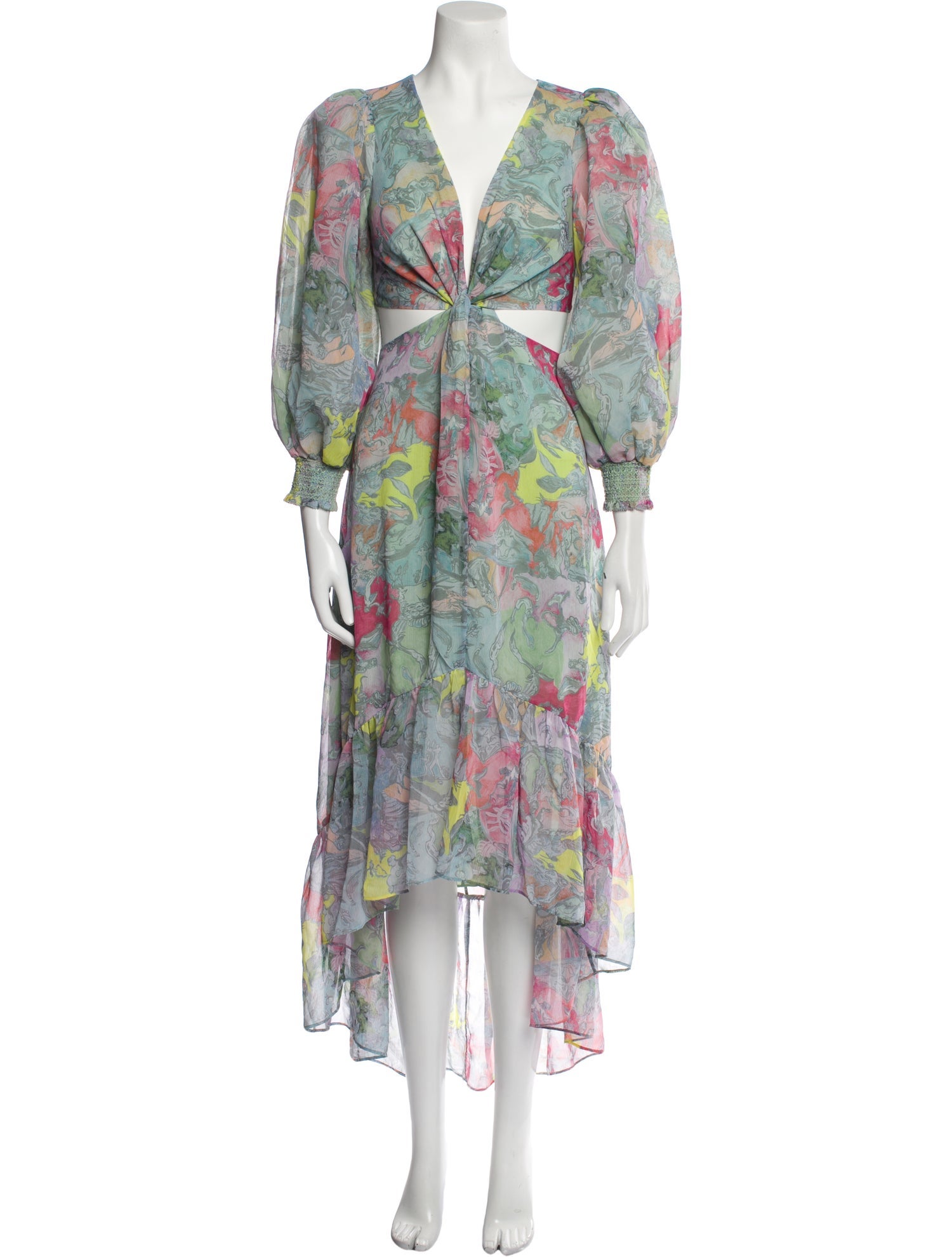 Alice + Olivia Floral Print Long Dress