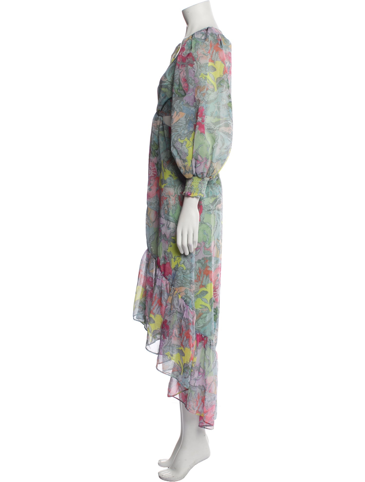 Alice + Olivia Floral Print Long Dress