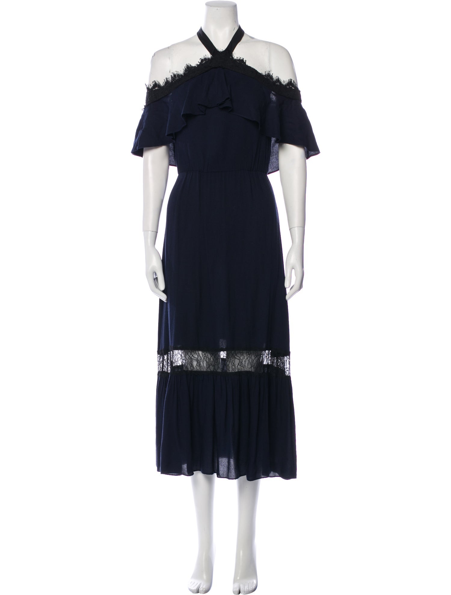 Alice + Olivia Halterneck Knee-Length Dress