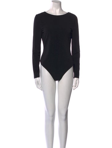 Alice + Olivia Tops Bateau Neckline Long Sleeve Bodysuit L