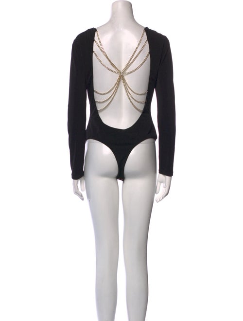 Alice + Olivia Bateau Neckline Long Sleeve Bodysuit
