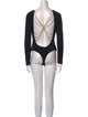 Alice + Olivia Bateau Neckline Long Sleeve Bodysuit