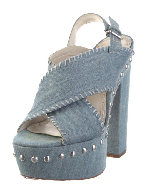 Alice + Olivia Denim Studded Accents Sandals