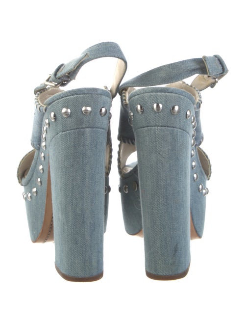 Alice + Olivia Denim Studded Accents Sandals
