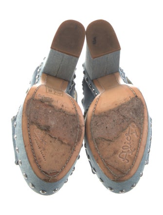 Alice + Olivia Denim Studded Accents Sandals