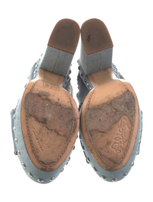 Alice + Olivia Denim Studded Accents Sandals