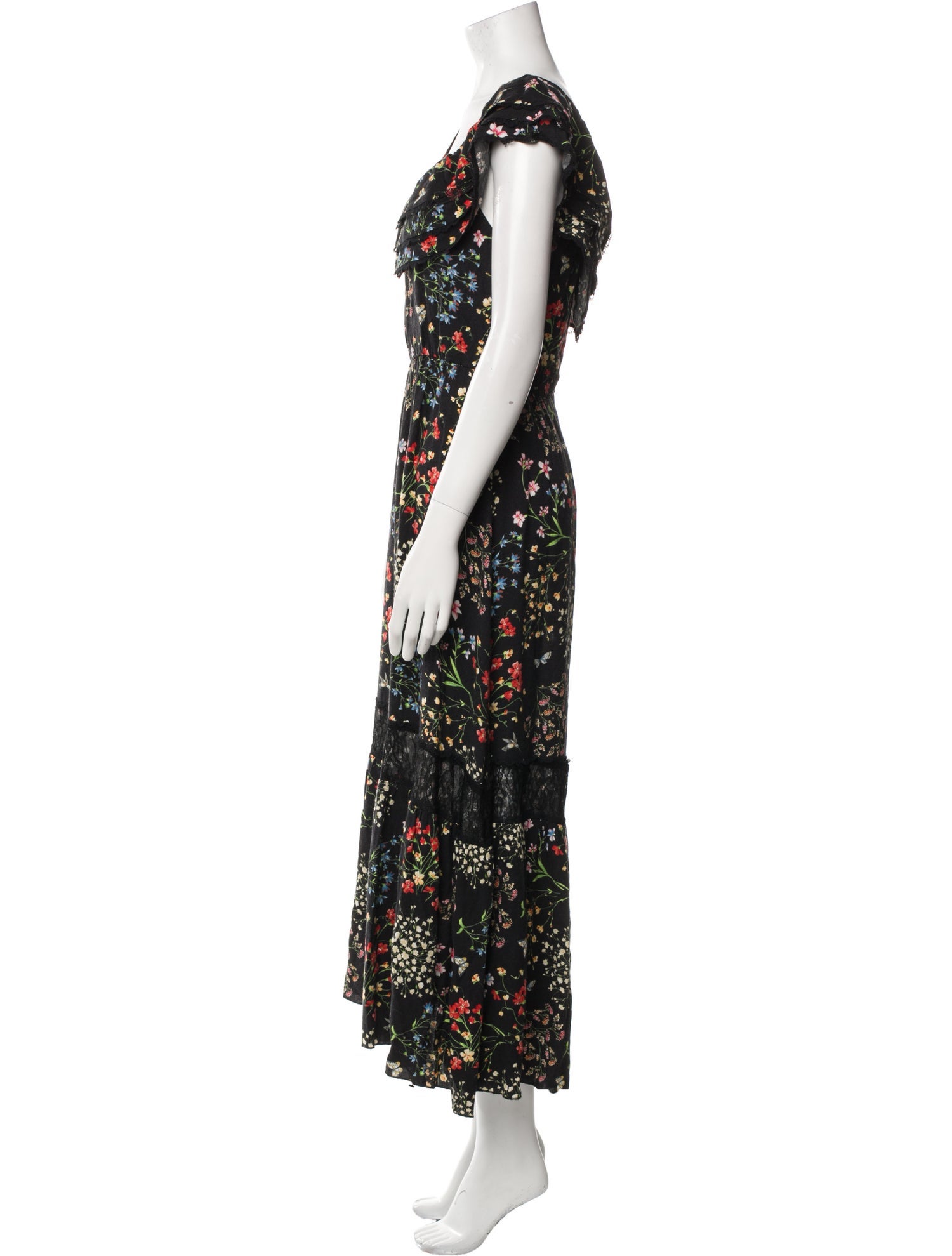 Alice + Olivia Floral Print Long Dress