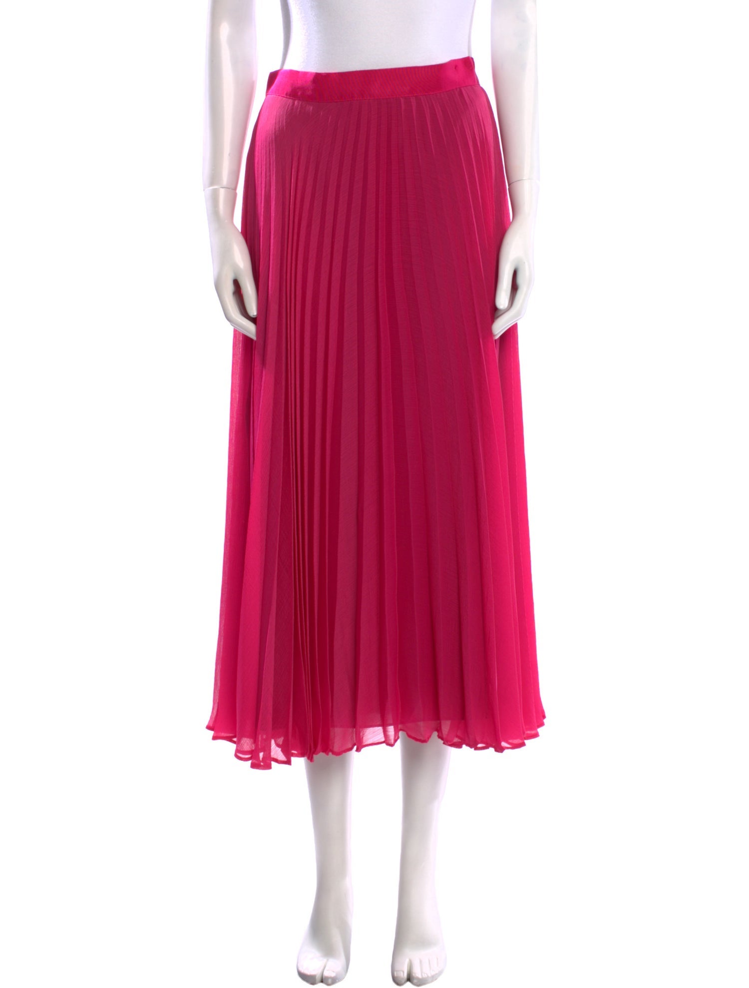 Alice + Olivia Pleated Accents Midi Length Skirt