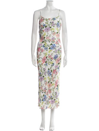 Alice + Olivia Floral Print Long Dress