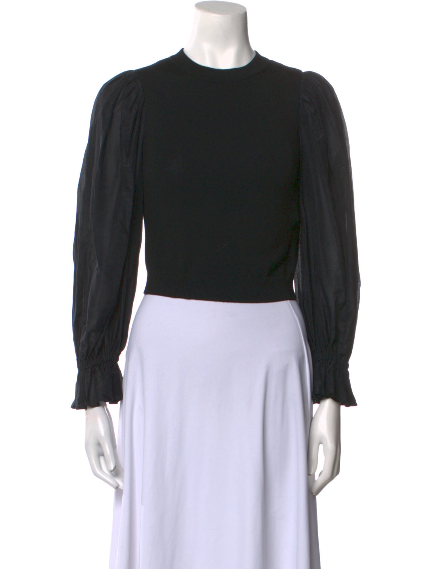 Alice + Olivia Wool Crew Neck Crop Top