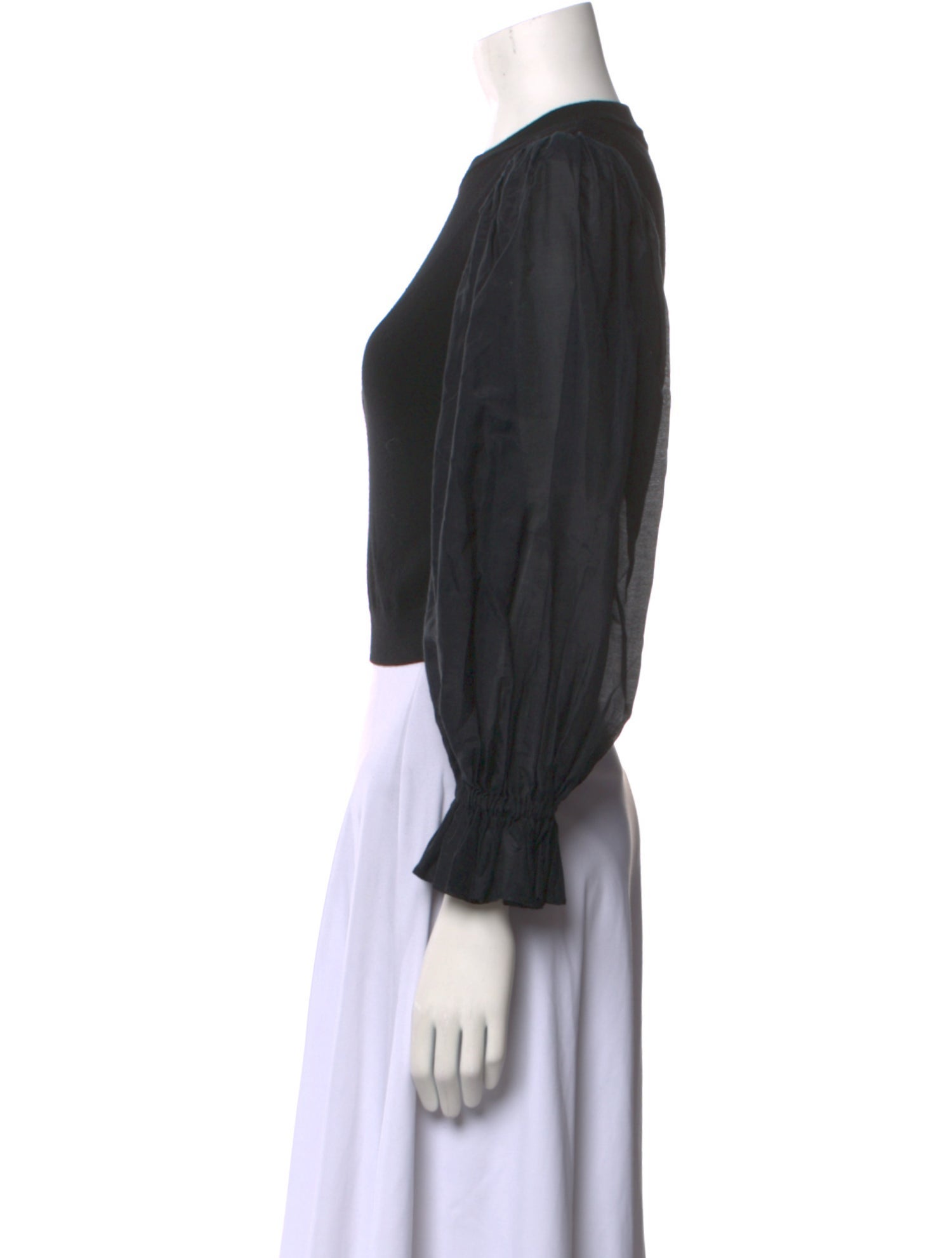 Alice + Olivia Wool Crew Neck Crop Top