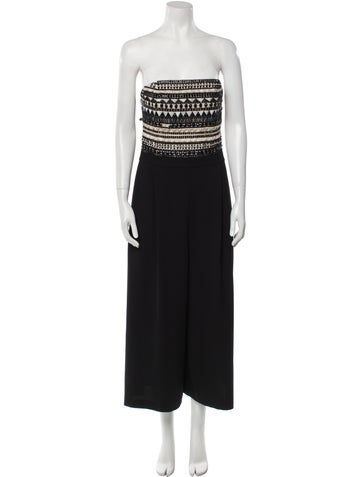 Alice + Olivia Jumpsuits and Rompers Printed Strapless Jumpsuit US 8 | M