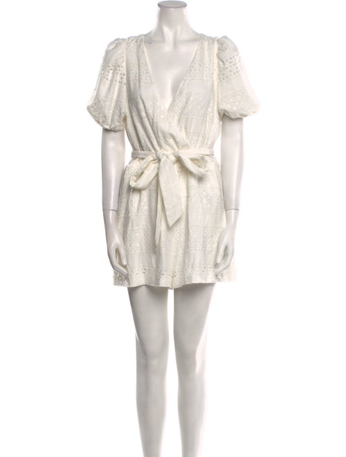 Alice + Olivia Plunge Neckline Romper