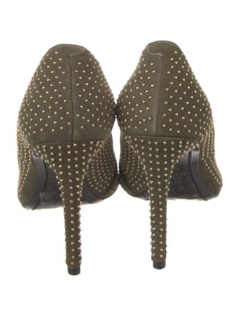 Alice + Olivia Suede Studded Accents Pumps