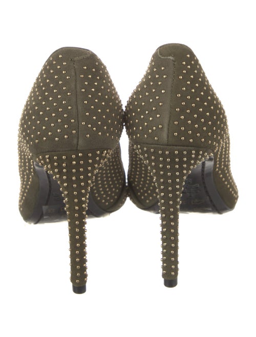 Alice + Olivia Suede Studded Accents Pumps