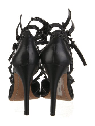 Alice + Olivia Leather Studded Accents Pumps