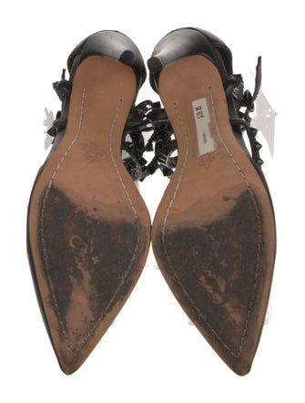 Alice + Olivia Leather Studded Accents Pumps