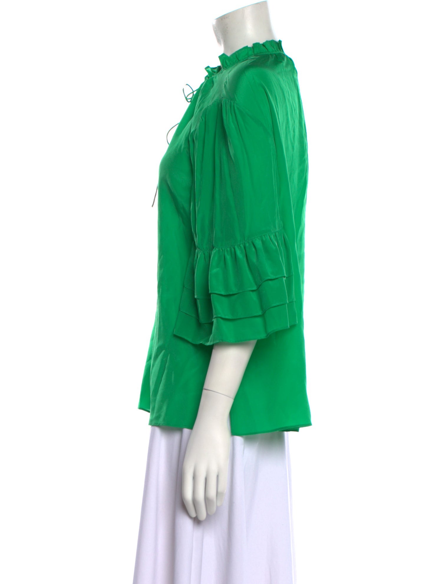 Alice + Olivia Silk Mock Neck Blouse