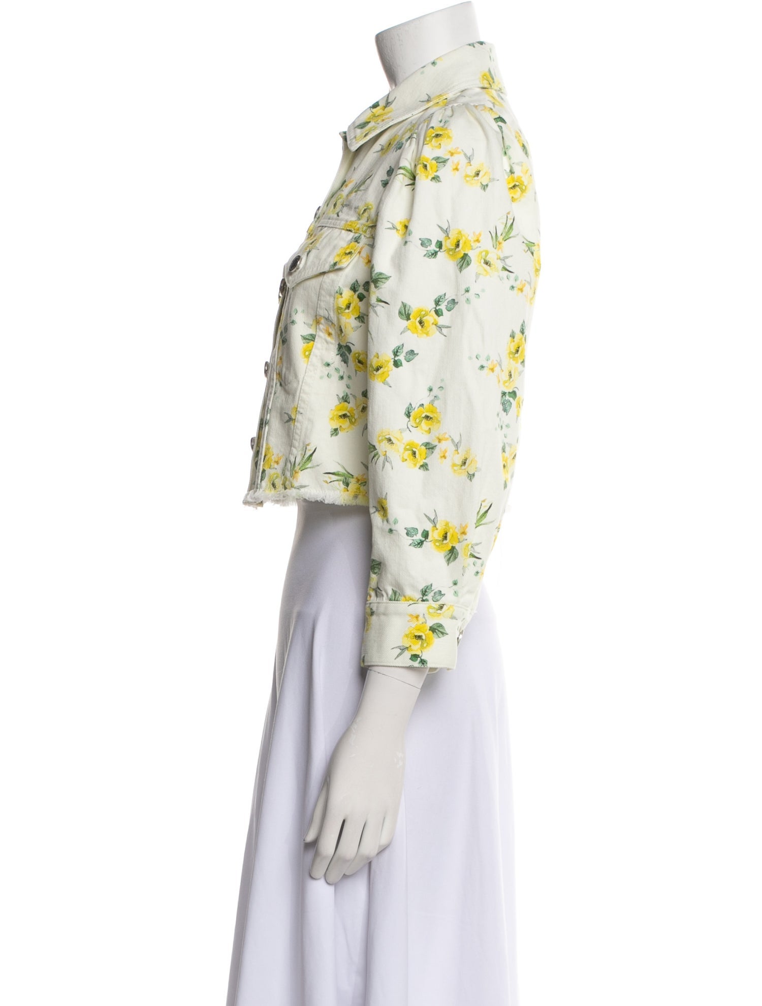 Alice + Olivia Floral Print Denim Jacket